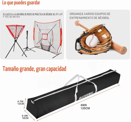 Vista 3 de BaseGoal Baseball Softball Net Replacement Bag,Thickened, Wear-Resistant, Waterproof,Fits 7ft x 7ft Baseball Practice Net Systems