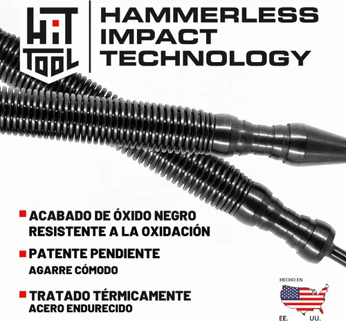 Vista 2 de HIT Tool Kit Pro Combo de 1/32" y 2/32" y removedor de pasadores de puerta con martillo de nailon (2 herramientas)