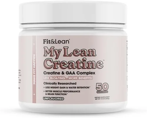 Vista 9 de Fit & Lean Creatina para mujeres, complejo de creatina en polvo My Lean con GAA, rendimiento muscular, función cognitiva y menos hinchazón