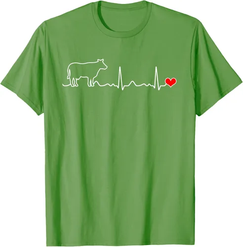 Vista 19 de Camiseta de paciente con corazón I Love My Cow Valve EKG Heartbeat Heart Pacient, Negro, S