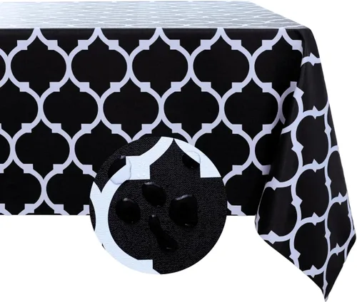 Vista 22 de Romanstile Mantel cuadrado de vinilo de verano, mantel de plástico impermeable a prueba de aceite, para exteriores, mantel de vinilo resistente