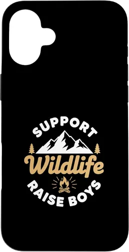Vista 23 de Parent Support Wildlife Raise Boys - Mom Dad Outdoors Case for iPhone 16