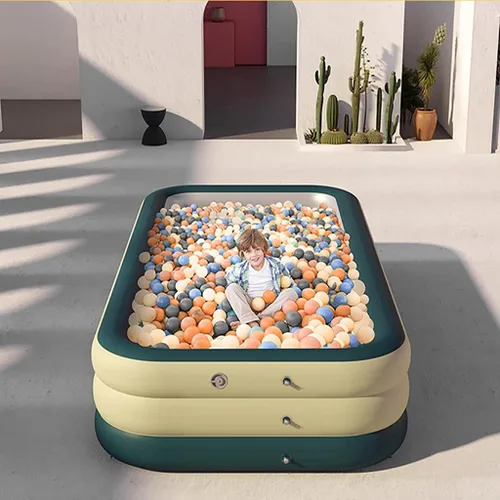 Vista 4 de con bomba inflable gratis, piscinas familiares de tamaño completo, piscina inflable para niños, adultos, niños pequeños a partir de 3 años, al aire