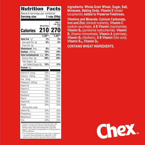 Vista 2 de Cereal de Trigo Chex, Ingrediente Casero para Mezcla Chex, 14 onzas