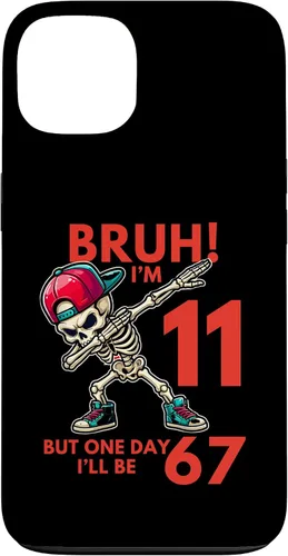 Vista 7 de Bruh I'm 11 But One-Day I'll Be 67 Retro 11th Birthday - Carcasa para iPhone 17