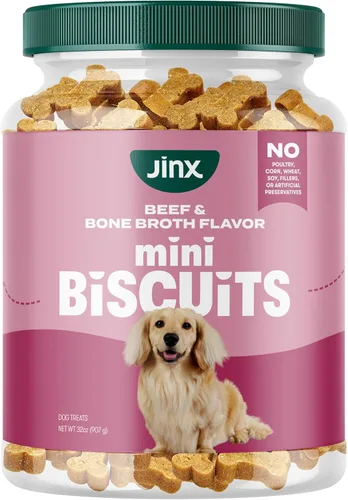 Vista 14 de Jinx Galletas para perros, golosinas horneadas al horno con caldo de hueso