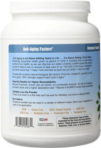 Vista 4 de Immune Tree - Polvo de calostro 100% bovino, 661 porciones, 2.2 libras (1 kilo), apoya el sistema inmunológico antienvejecimiento, saludable