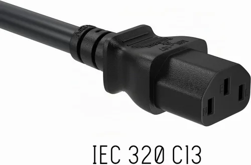 Vista 3 de Cable Leader Cable de alimentación de computadora NEMA 5-15P a IEC C13, cable de alimentación de CA resistente de 3 clavijas para PC, monitor, Negro