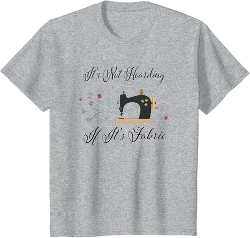 Vista 58 de It's Not Hoarding If Its - Camiseta de costura para acolchado, Blanco, S
