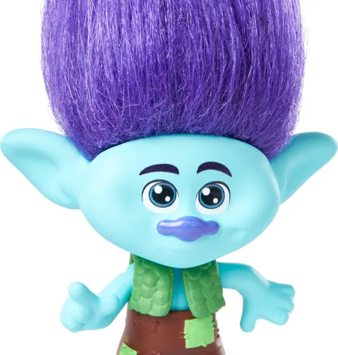 Vista 5 de Mattel DreamWorks Trolls Band Together Branch - Muñeca pequeña con traje extraíble y pelo de felpa, juguetes inspirados en la película