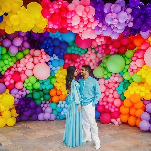 Vista 154 de PartyWoo 50 globos de látex color piel albaricoque, globos de helio boho de Albaricoque-f05
