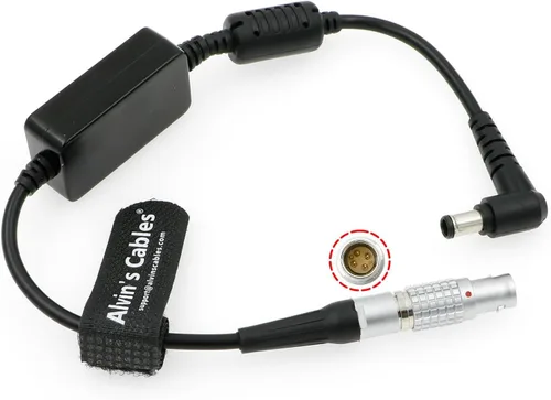Vista 5 de Alvin's Cables Cable de alimentación para Sony FX6 FX9 de DJI Ronin 2 estabilizador cardán 6 pines macho a DC ángulo recto 19.7 in 19.7 pulgadas