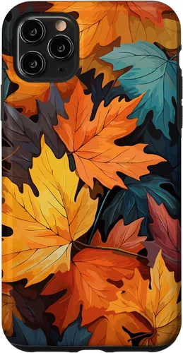 Vista 13 de Colorful Leaves Otoño y Otoño Tema, Otoño Color Funda para iPhone 17