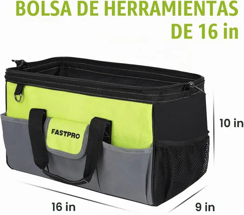 Vista 2 de FASTPRO Bolsa de herramientas de 16 pulgadas, bolsa de almacenamiento