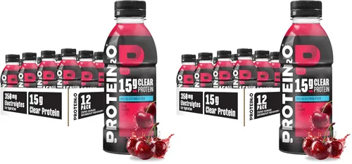 Vista 14 de Protein2o - Bebida a base de agua con infusión de 15 gramos de proteína de suero, sabor cereza, botella de 16.9 oz (paquete de 12)
