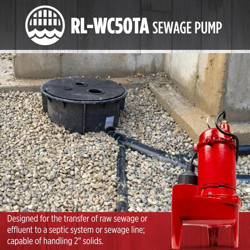 Vista 5 de Red Lion RL-WC50TA, 115V, 1/2 HP, 5600 GPH Bomba automática de aguas