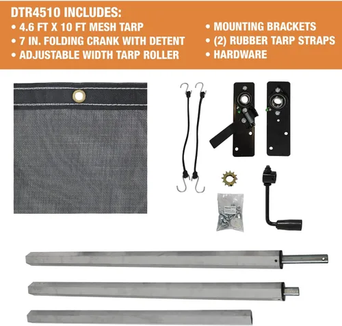 Vista 3 de Buyers Products DTR4510 Kit de Lona Enrollable para Insertos DumperDogg de Polietileno de 8 Pies