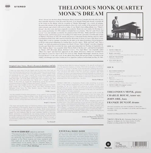 Vista 2 de Monks Dream The Thelonious Monk Quartet