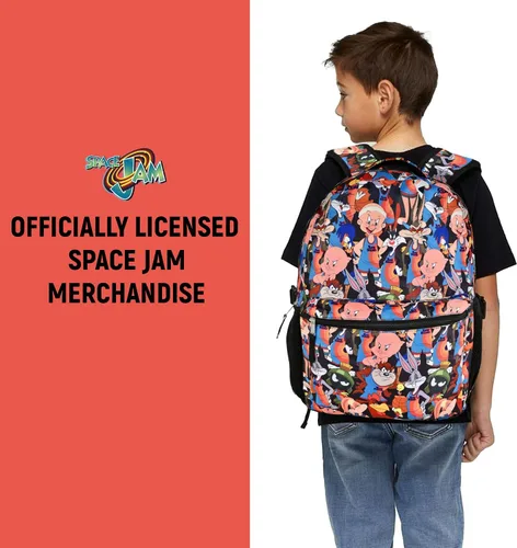 Vista 7 de space jam Mochila con licencia oficial de SpaceJam A New Legacy Tune Squad Basketball