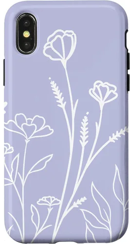 Vista 5 de Summer Wildflowers Pattern Pastel Design Floral Periwinkle Case for iPhone 17