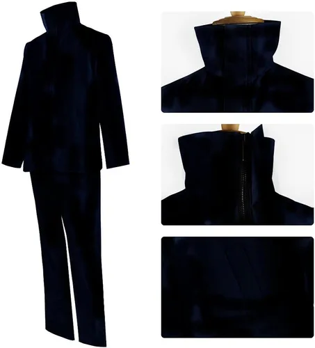 Vista 4 de UPUPCOS Disfraz de cosplay de anime, kimono, uniforme, kimono, peluca de anime, conjunto completo de Halloween