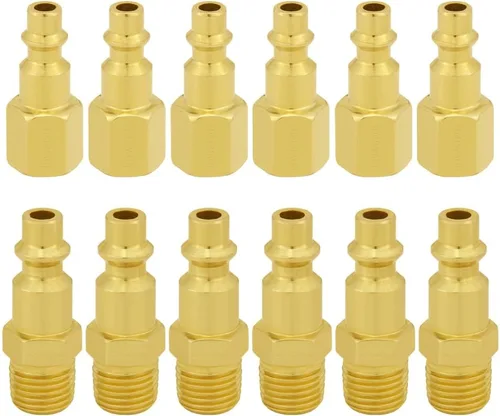 Vista 7 de Joywayus 12PCS 1/4 pulgadas NPT hembra manguera de aire industrial conexión rápida accesorios de enchufe de aire