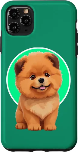 Vista 11 de iPhone 15 Lindo Happy Chow Puppy Dog Cartoon Dog to Fall in Love Case
