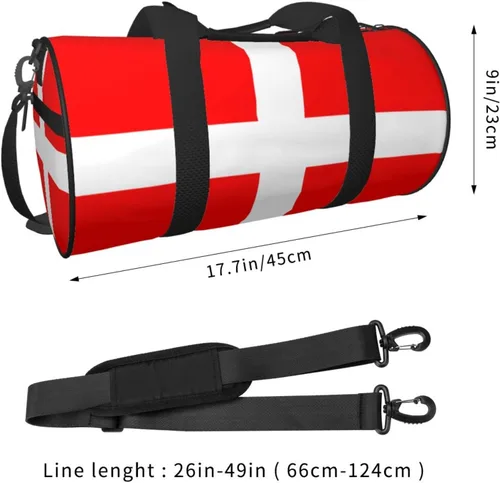 Vista 4 de CARRDKDK Bolsa cilíndrica de viaje de gran capacidad, bonita bolsa de deporte de gimnasio que puede sostener zapatos para mujeres y hombres, bolsa