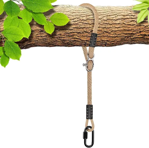 Vista 17 de SELEWARE Kit Colgante de Correas y Cuerdas para Hamaca Columpio de Árbol, Cuerda Ajustable Rápida y Fácil de Colgar Hamaca Silla Columpio