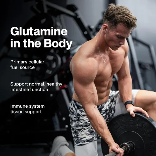 Vista 4 de Muscletech Glutamina, 100 % pura, L-Glutamina, suministro de 60 días, 10.65 oz.