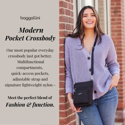 Vista 2 de Baggallini Bolso cruzado moderno con bolsillo para mujer