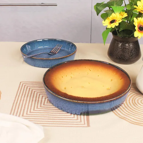 Vista 7 de Platos de porcelana para gratinar, aptos para microondas y horno, cazuelas, juego de platos gratinados para lasaña y zapateros, 17 onzas, 7.9