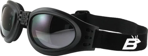 Vista 6 de 2 pares de gafas Birdz Parrot negro plegables acolchadas para motocicleta, lentes transparentes y ahumadas para hombres y mujeres
