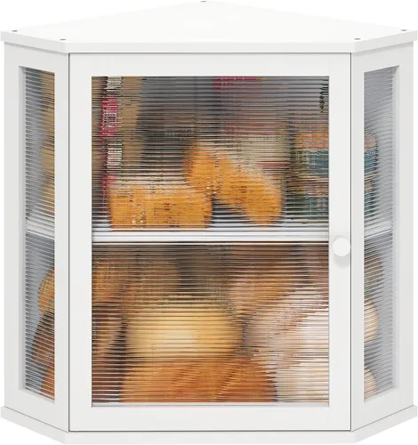 Vista 14 de viewcare Caja de Pan de Esquina para Encimera de Cocina, Caja de Pan de Madera de Bambú Negra, Caja de Almacenamiento de Pan de Gran Capacidad