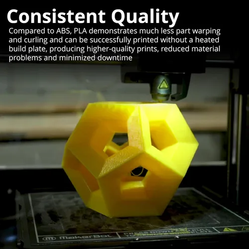Vista 5 de MakerBot 375-0048A - Filamento PLA para bocetos para impresora 3D de bocetos y impresora 3D grande (negro verdadero, 2.2 libras) 1.75 Mm Diameter