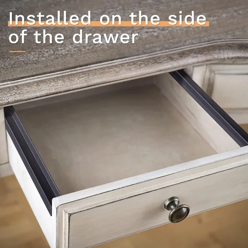 Vista 4 de Tenare 4 rieles colgantes de PVC negro, sistema de colgar para archivar que mantiene tus carpetas ordenadas y organizadas