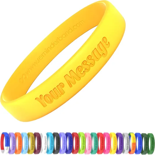 Vista 14 de Pulseras de silicona personalizadas de Reminderband, pulseras de silicona personalizadas, pulseras personalizables, pulseras personalizadas de goma