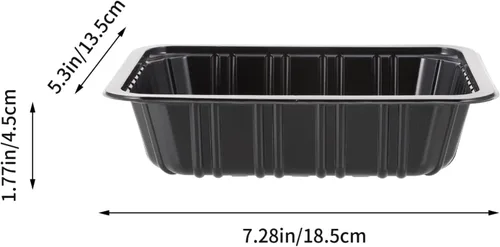 Vista 6 de Hemoton 50 bandejas desechables para verduras, bandejas de frutas resistentes para servir aperitivos, catering, recipientes de alimentos