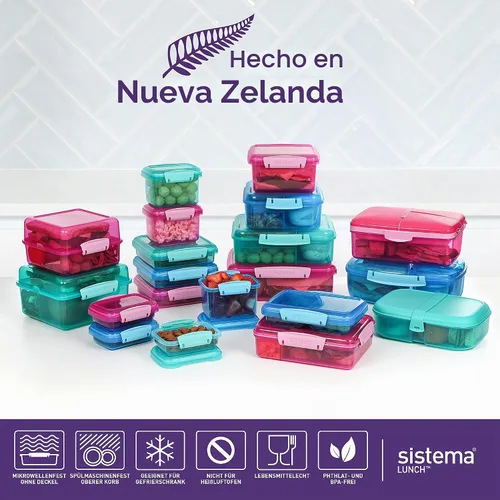 Vista 7 de Sistema To Go Collection - Caja para sándwiches, recipiente para comida, recipientes para alimentos, Variados
