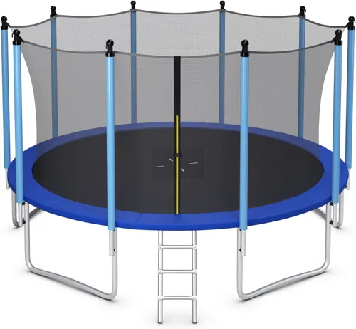 Vista 12 de Goplus Trampolín de 8 pies, 10 pies, 12 pies, 14 pies, 15 pies, 16 pies, aprobado por ASTM, resistente a la intemperie, trampolines recreativos