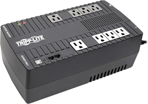 Vista 8 de Tripp Lite Protector contra sobretensiones de respaldo de batería de 550 VA, regulación automática de voltaje AVR, fuente de alimentación