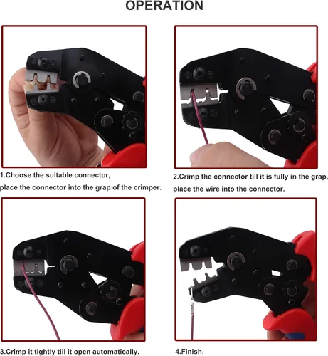 Vista 7 de Yangoutool Engarzadora JST: AWG28-20 (0.08-0.5mm²), compatible con XH 2.54, 3.96, PH2.0, PX, SM, SH, Molex, conectores Dupont Modelo SN02BM