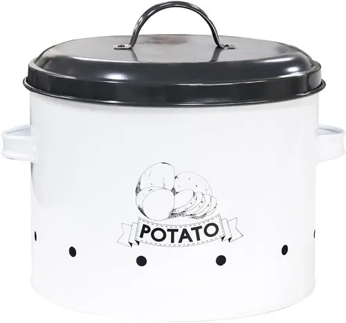 Vista 2 de SOTECH Juego de 3 contenedores de almacenamiento de papas y cebollas y ajos con tapa, organizador de despensa de cocina y conservador de verduras