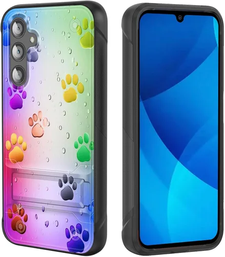 Vista 63 de Funda para Galaxy S25, de doble capa, resistente, a prueba de golpes, con soporte, funda protectora militar a prueba de caídas para Samsung Galaxy