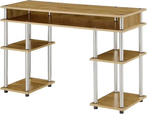 Vista 23 de Convenience Concepts Designs2Go No Tools - Escritorio para estudiantes de 47.25 pulgadas, escritorio contemporáneo para oficina, dormitorio y Blanco