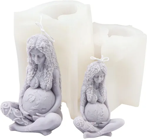 Vista 18 de Moldes de silicona para velas (paquete de 2 velas de erizo)