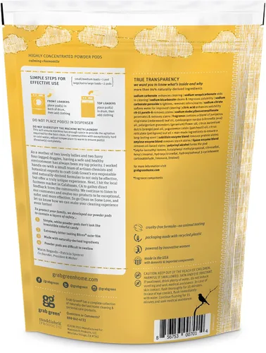 Vista 2 de Grab Green Cápsulas de detergente para recién nacido, 30