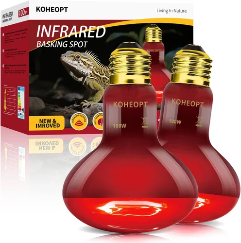Vista 8 de 75W Reptile Heat Lamp Bulb, Infrared Heat Emitter Red Heat Lamp for Reptile Amphibian, Infrared Basking Spot Light Bulb,Red Heat Lamp for