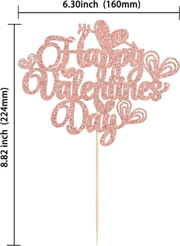 Vista 45 de Ephlyn 24 adornos para cupcakes con purpurina para el día de San Valentín, dulce amor, corazón, día de San Valentín, decoración para cupcakes