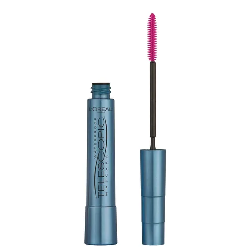 Vista 12 de L'Oreal Paris Makeup Telescopic Original Alargamiento, máscara separadora de pestañas con cepillo de doble precisión, lavable, negro, 0.27 onzas